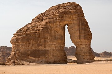 View Of Elephant Rock In Al Ula Saudi Arabia