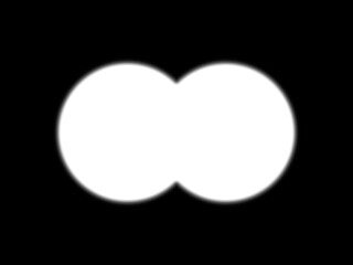 Binoculars view. Illustration with white gradient lens.