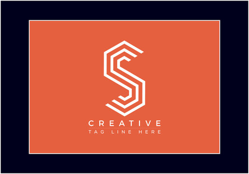 Letter S, SSS logo icon design template elements. Initial logo design, geometric logo. Creative Modern Monogram alphabet.