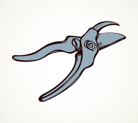 Vector drawing. Pruner