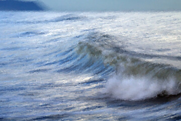 Fototapeta premium wave,water, nature,sea, ocean,blue, power,