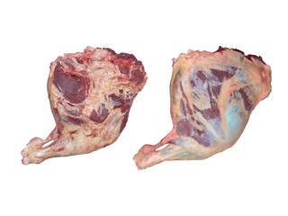 Beef back isolated on a white background. 