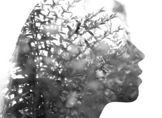 Expressive portrait isolated on a white background