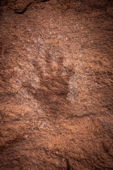 Hand Print Pictograph Close Up At Peekaboo Spring