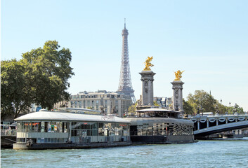 A boat ride on the river Seine and enjoying the beauty of Paris - France 