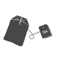 Teebeutel als Vektor Datei im Comicstil. Beliebig ver&auml;nderbar. Benutzbar f&uuml;r Plakate, Schilder und f&uuml;r Social Media. Hand gemalt und jederzeit ver&auml;nderbar.