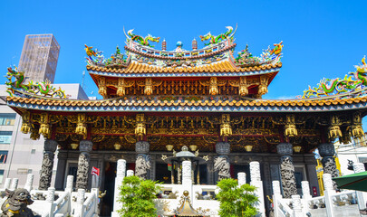 Naklejka premium 横浜中華街 関帝廟本殿