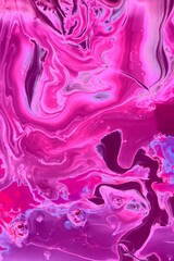 Abstract background of lilac marble with mixed paint. Acrylic texture with marble pattern. Mixing colors creates an interesting structure. It is well suited for laptop background and wallpaper, fabric