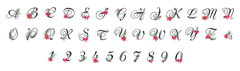 Set of vector english alphabet. Uppercase letters.