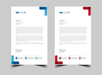 corporate letterhead template design vector