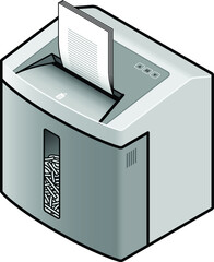 Multiple sheets of paper being fed into a paper shredder.
