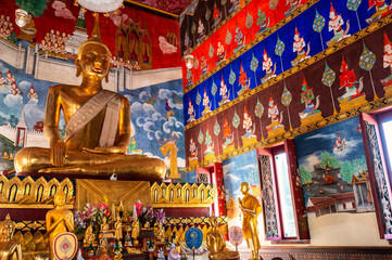 Chon Buri, Thailand, November 21, 2021 : Wat Klang Khlong Luang.