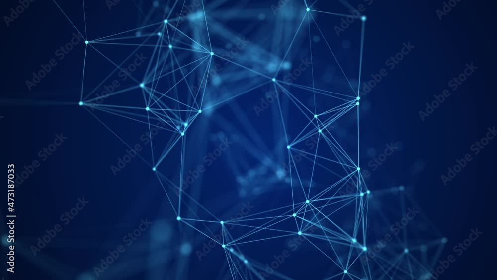 Aufkleber Network connection structure. Science background. Abstract digital background. Big data visualization. 3d rendering.