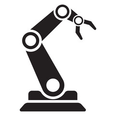 Robotic auto industry icon in simple style on white background.