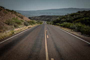 Main Park road, Big bend national park, Texas