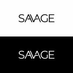 Savage word in creative letter for element design