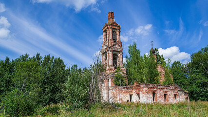 abandoned orthodox church landscape