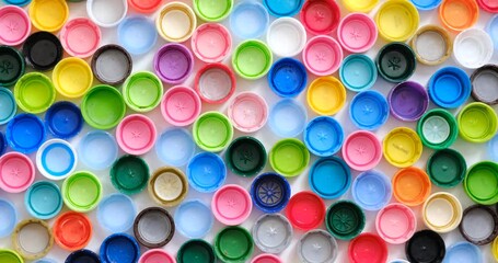 Recycled Multicolored Plastic Bottle Caps