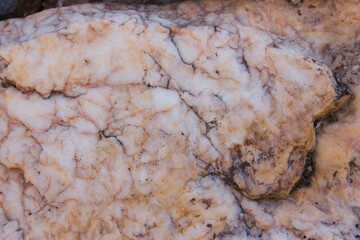 White quartzite stone. Texture for backgrounds. Copy space