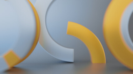 Abstract texture. 3d rendering background can be used in cover design, book design, poster, CD cover, flyer, website background for advertisement, broadcasting, presentation white and Yellow