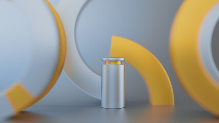 Abstract texture. 3d rendering background can be used in cover design, book design, poster, CD cover, flyer, website background for advertisement, broadcasting, presentation white and Yellow