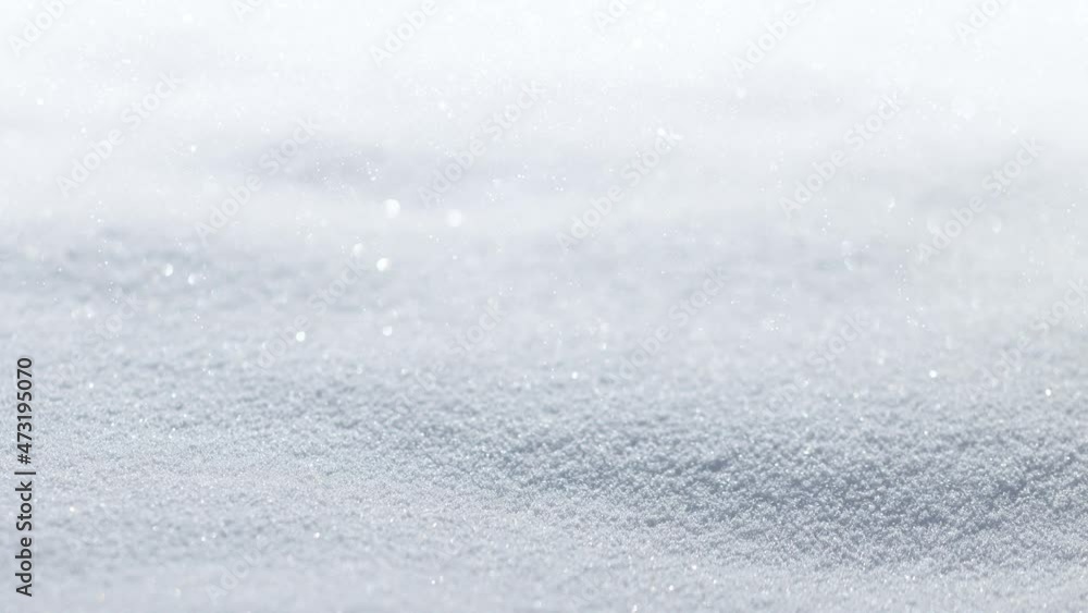 Poster seamless loop reflecting snow covered ground texture with falling snowflakes animation background co