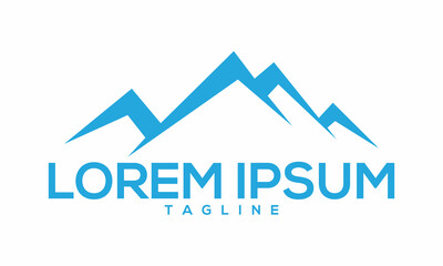 Unique mountain logo Modern and minimalist vector and abstract logo