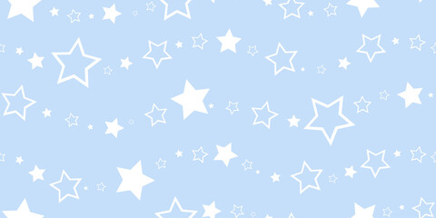 Fototapeta na wymiar Seamless pattern with white stars