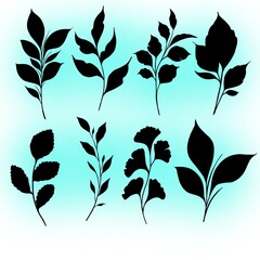 beautiful watercolor plant set .Beautiful hand made flower herb rope illustration with watercolor . Botanical element for design, wedding decor, textiles, stationery print