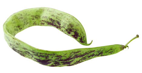 bean pod, isolated on white background, clipping path, full depth of field