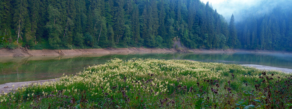 Scropoasa lake in Bucegi Mountains, Romania, Europe