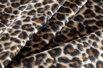 leopard-print coat folded in straight folds