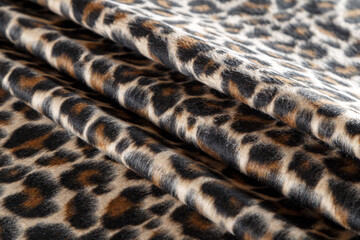 leopard-print coat folded in straight folds