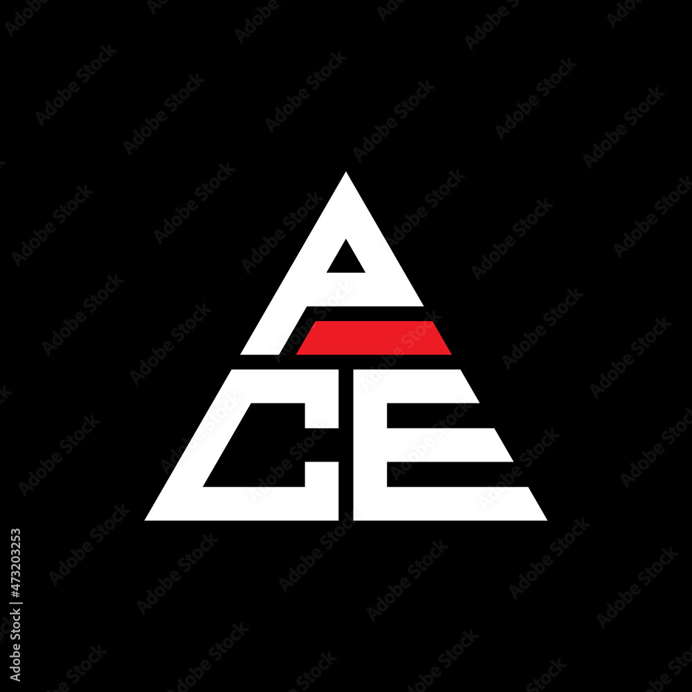 Wall mural pce triangle letter logo design with triangle shape. pce triangle logo design monogram. pce triangle