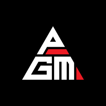 PGM triangle letter logo design with triangle shape. PGM triangle logo design monogram. PGM triangle vector logo template with red color. PGM triangular logo Simple, Elegant, and Luxurious Logo...