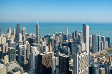 Fototapeta na wymiar Aerial view of Chicago