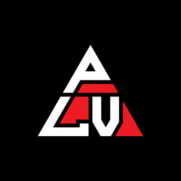PLV triangle letter logo design with triangle shape. PLV triangle logo design monogram. PLV triangle vector logo template with red color. PLV triangular logo Simple, Elegant, and Luxurious Logo...