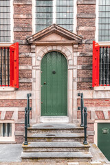 Typical dutch architectural detail, a door in Amsterdam