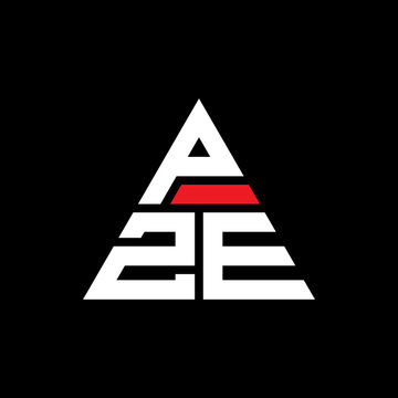 PZE triangle letter logo design with triangle shape. PZE triangle logo design monogram. PZE triangle vector logo template with red color. PZE triangular logo Simple, Elegant, and Luxurious Logo...