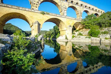 Plaid mouton avec photo Pont du Gard Pont du Gard aqueduct