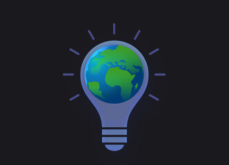 Energy and electricity shortage concept illustration. Isolated in dark background.
