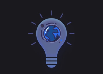 Energy and electricity shortage concept illustration. Isolated in dark background.
