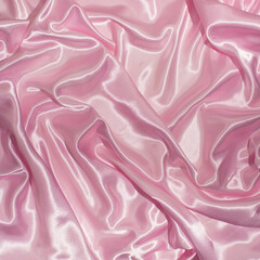 silk satin background. Shiny fabric with wavy folds. Beautiful fabric background . Flat lay