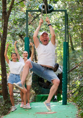 Trolls or Zip Line - this is speed descent along rope or rope stretched at an angle. High quality...