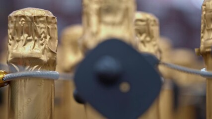 On Christmas eve, Champagne on supermarket shelves is waiting for customers