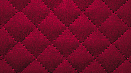 eco leather background with checkered stitching