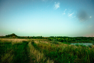 Obraz premium morning and road