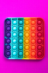 Fidget pop it toy rainbow color, antistress, fun and educational