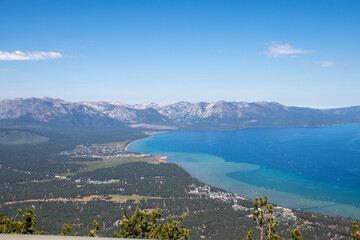 Spectacular view on Heavenly Mountain in Lake Tahoe