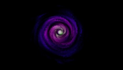 3D Galaxy Clouds in violet and pink